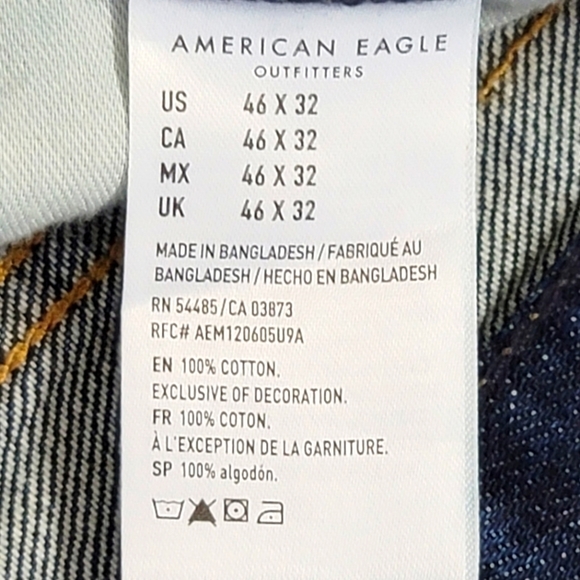 NWT American Eagle Original Bootcut Denim Jeans in Plus Size 46 x 32 - Picture 12 of 16
